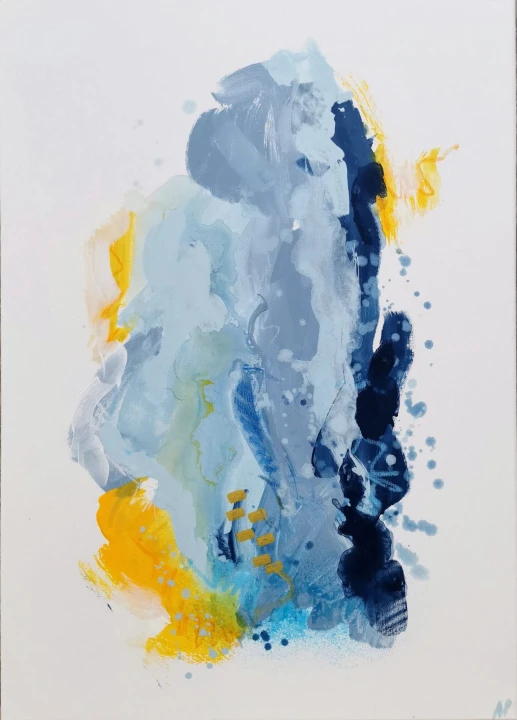 obraz-na-plotnie-niebieski-abstrakcja-50×70